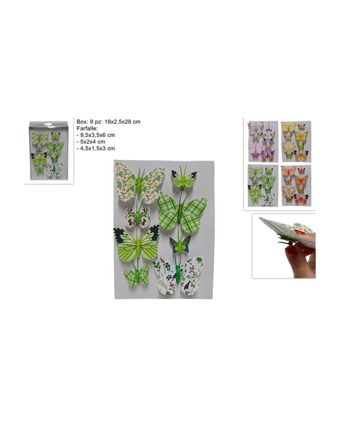 FARFALLE DEC.C/PINZETTA SET...
