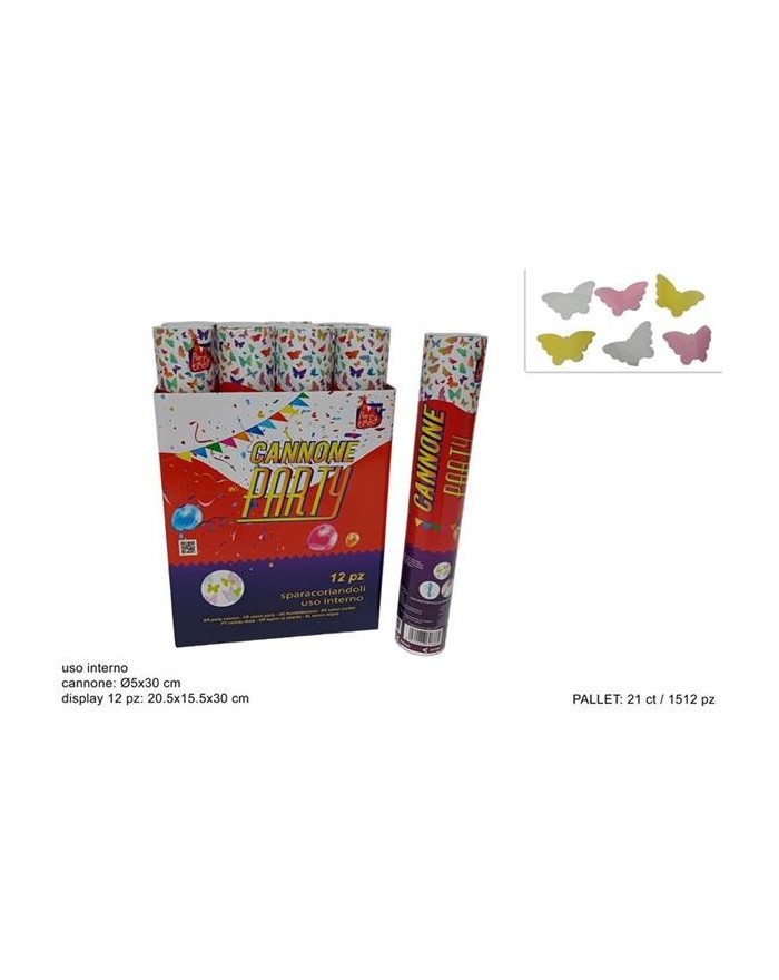 CANNONE PARTY 30cm FARFALLE  8034048608869