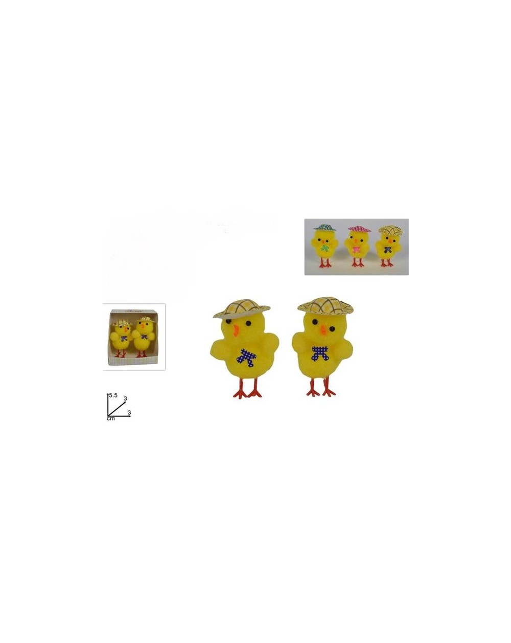 COPPIA PULCINI CON CAPPELLO  8033113945670