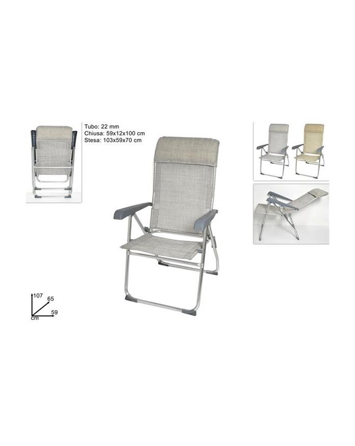 SEDIA SDRAIO ALLUMINIO...