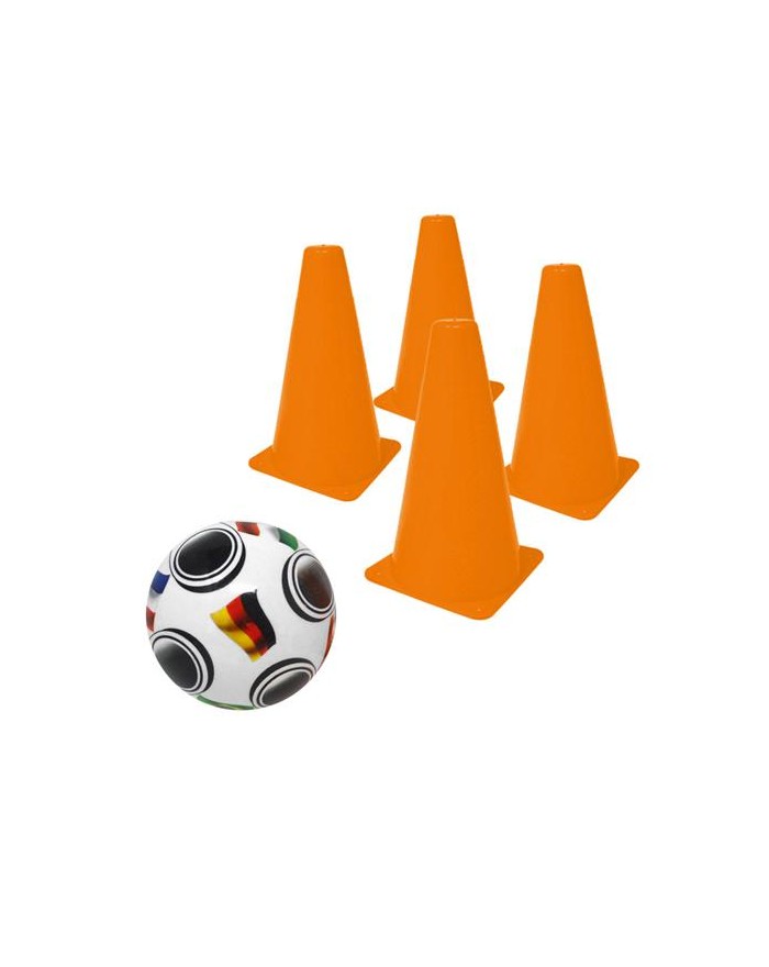 PALLONE MINI WORLD + 4 CONI...