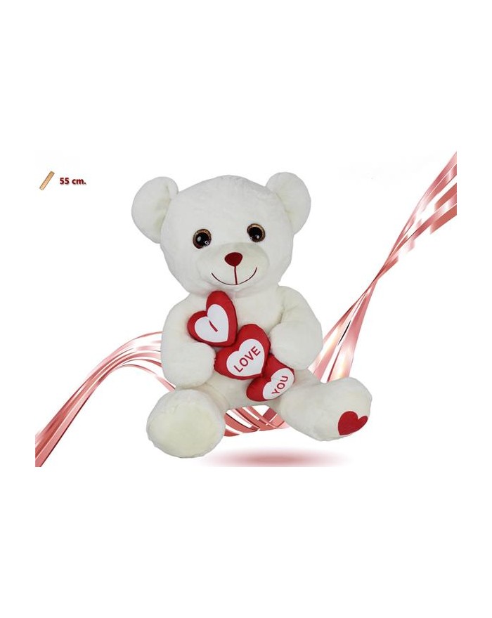 PELUCHE ORSO CON 3 CUORI 55...