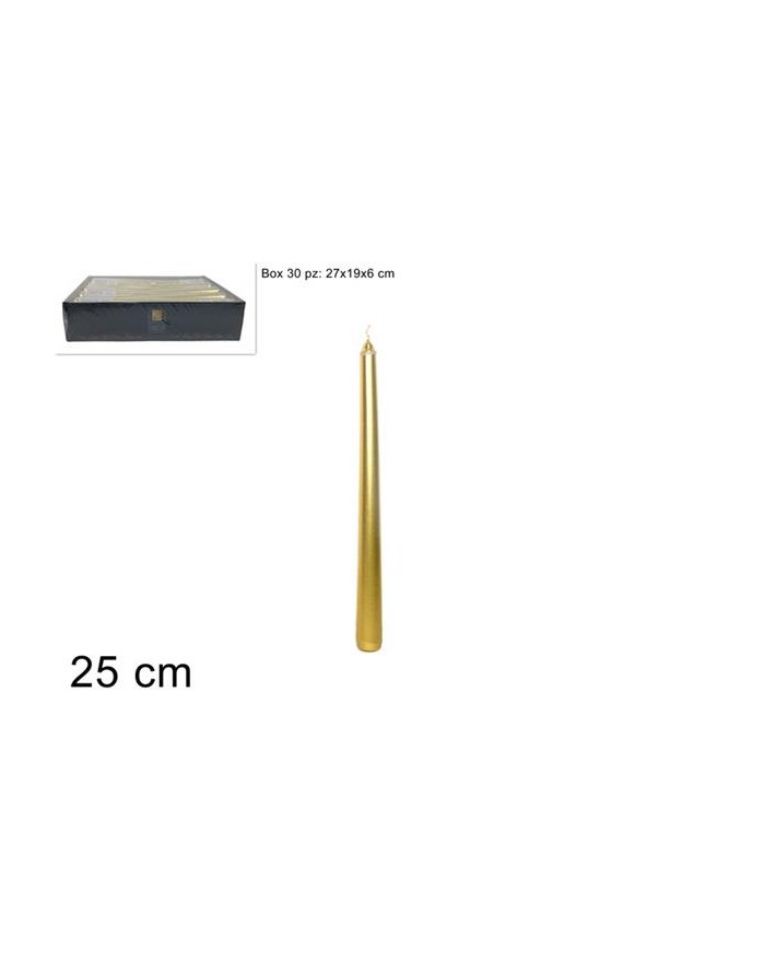 CANDELA LAMINATA ORO 25cm....