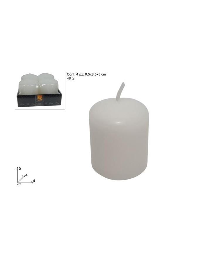 CANDELE 4PZ BIANCO...