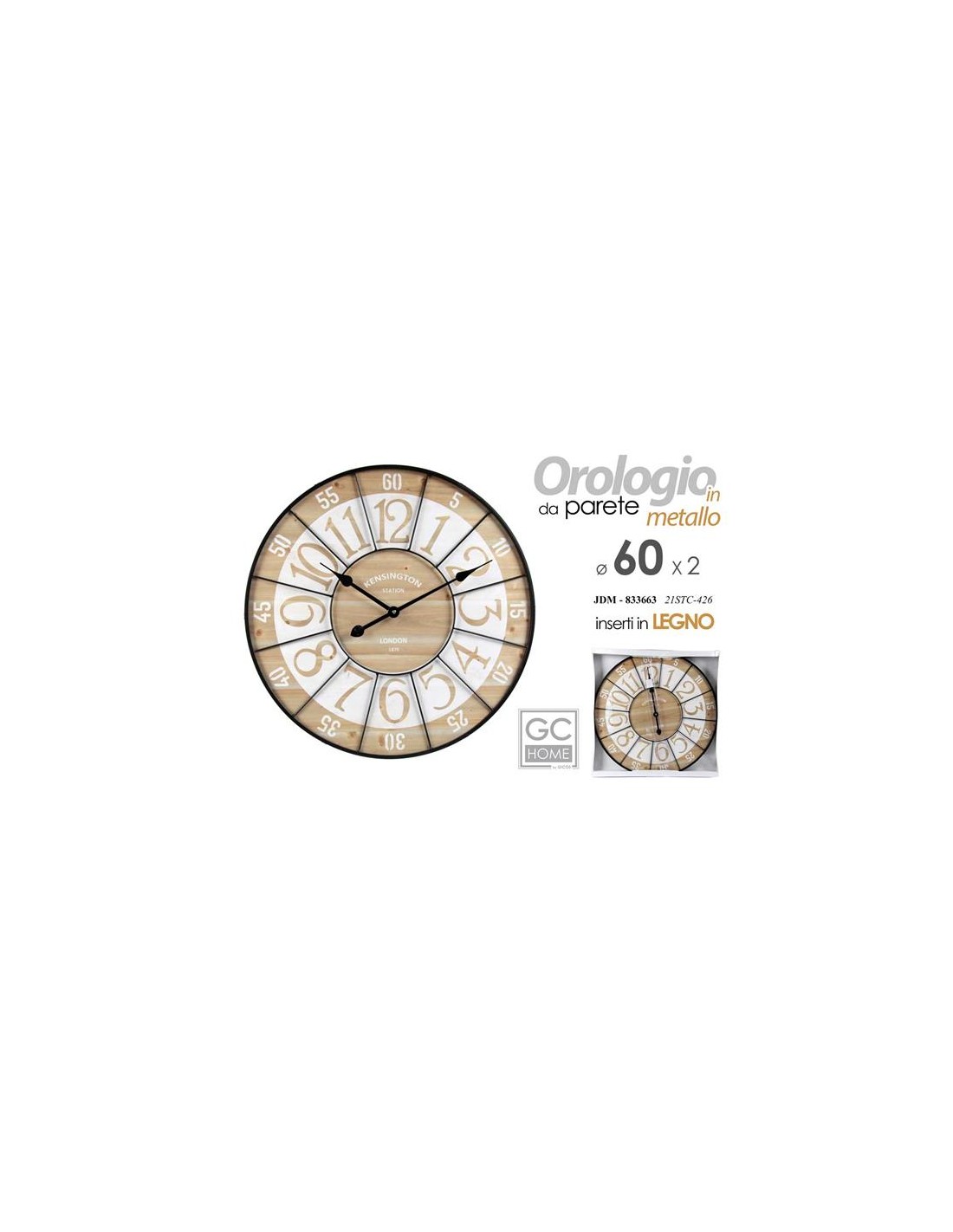 OROLOGIO DA PARETE 60CM 8025569833663