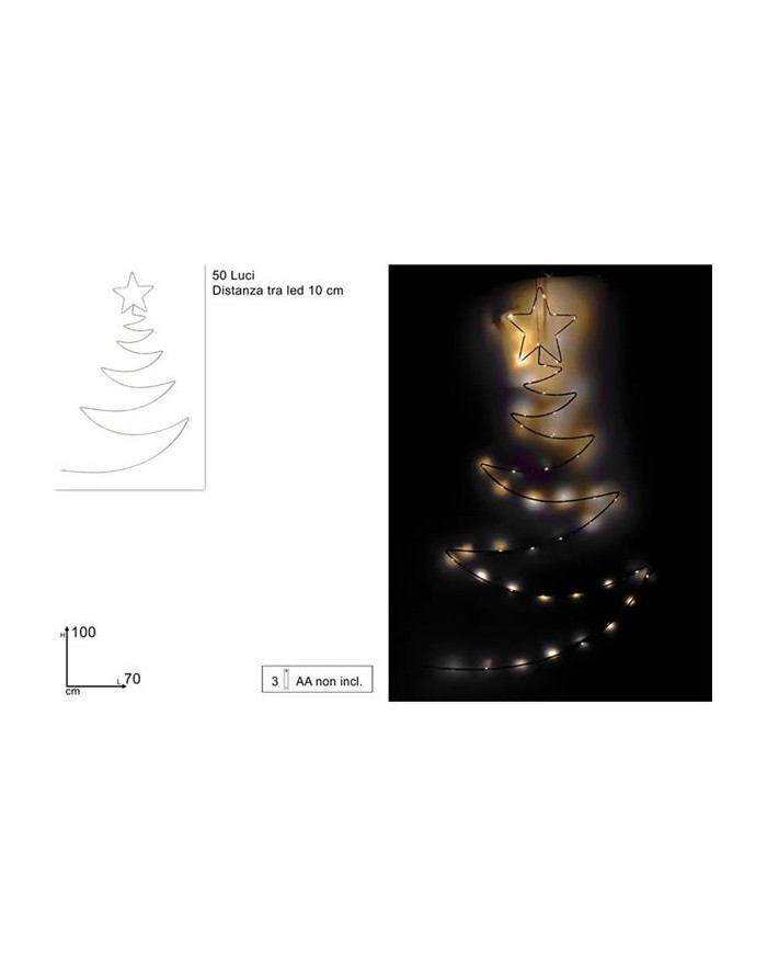 ALBERO STILIZZ 100cm 50 LED...