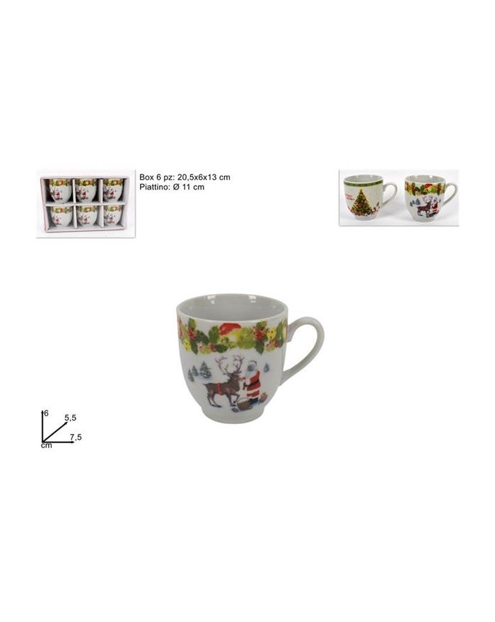 SET 6PZ TAZZINE DEC.NATALIZIA  A298726