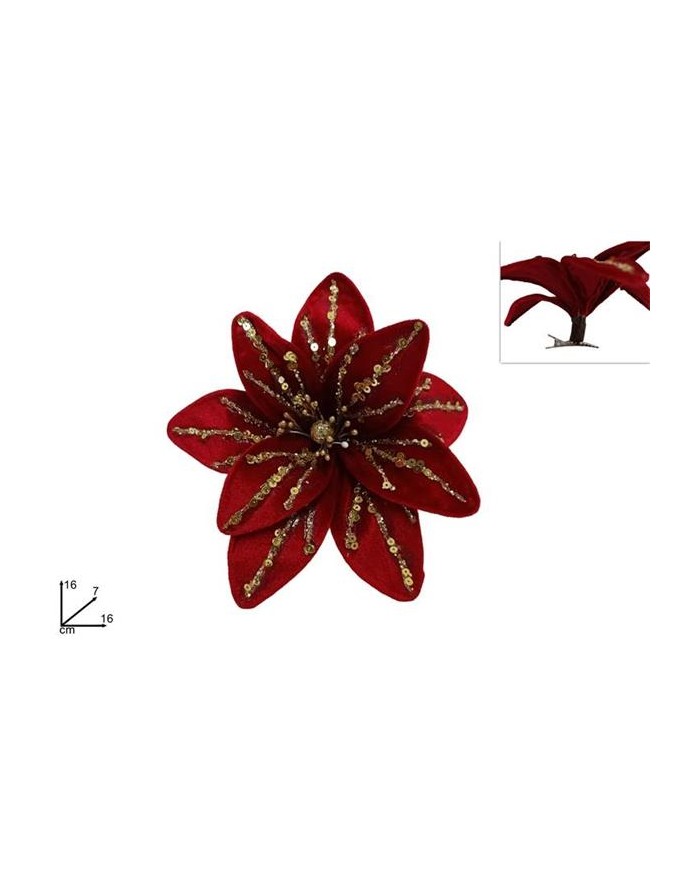FIORE VELLUTO ROSSO C/PINZETTA  8053482293691