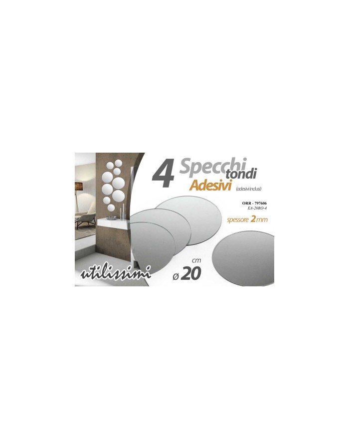 SET 4 SPECCHI TONDI 2mm...