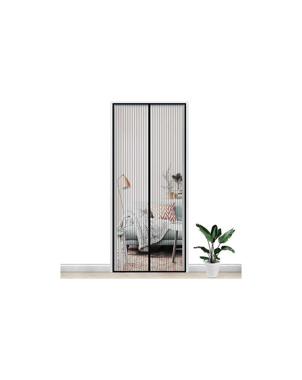 ZANZARIERA MAGNETICA 100X215 NERO  A073782