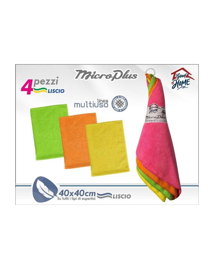 4 PANNI MICROFIBRA 40x40...