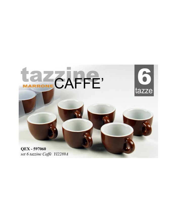 SET TAZZINE CAFFE` MARRONE...