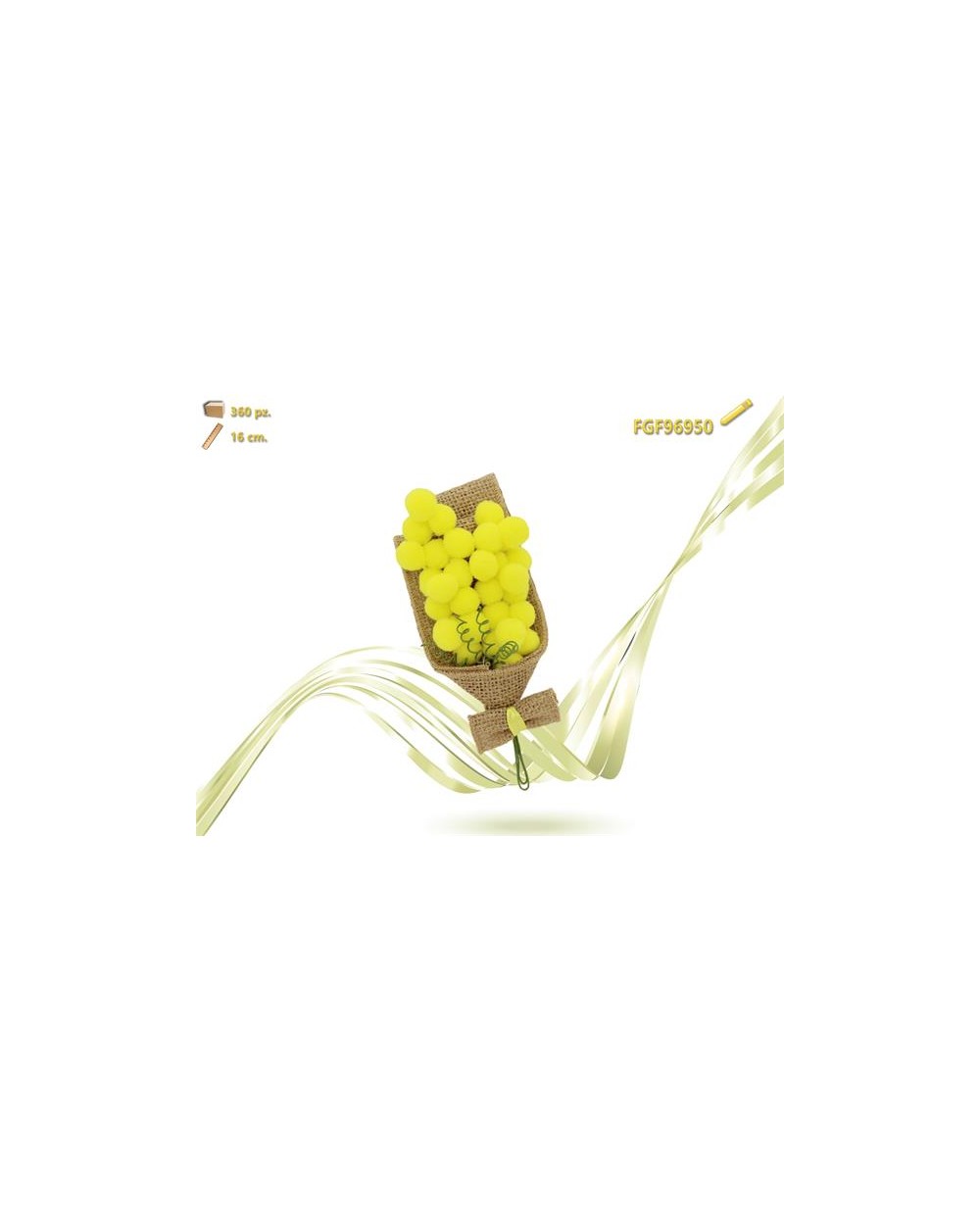 RAMETTO JUTA CON MIMOSA 16CM  A093777
