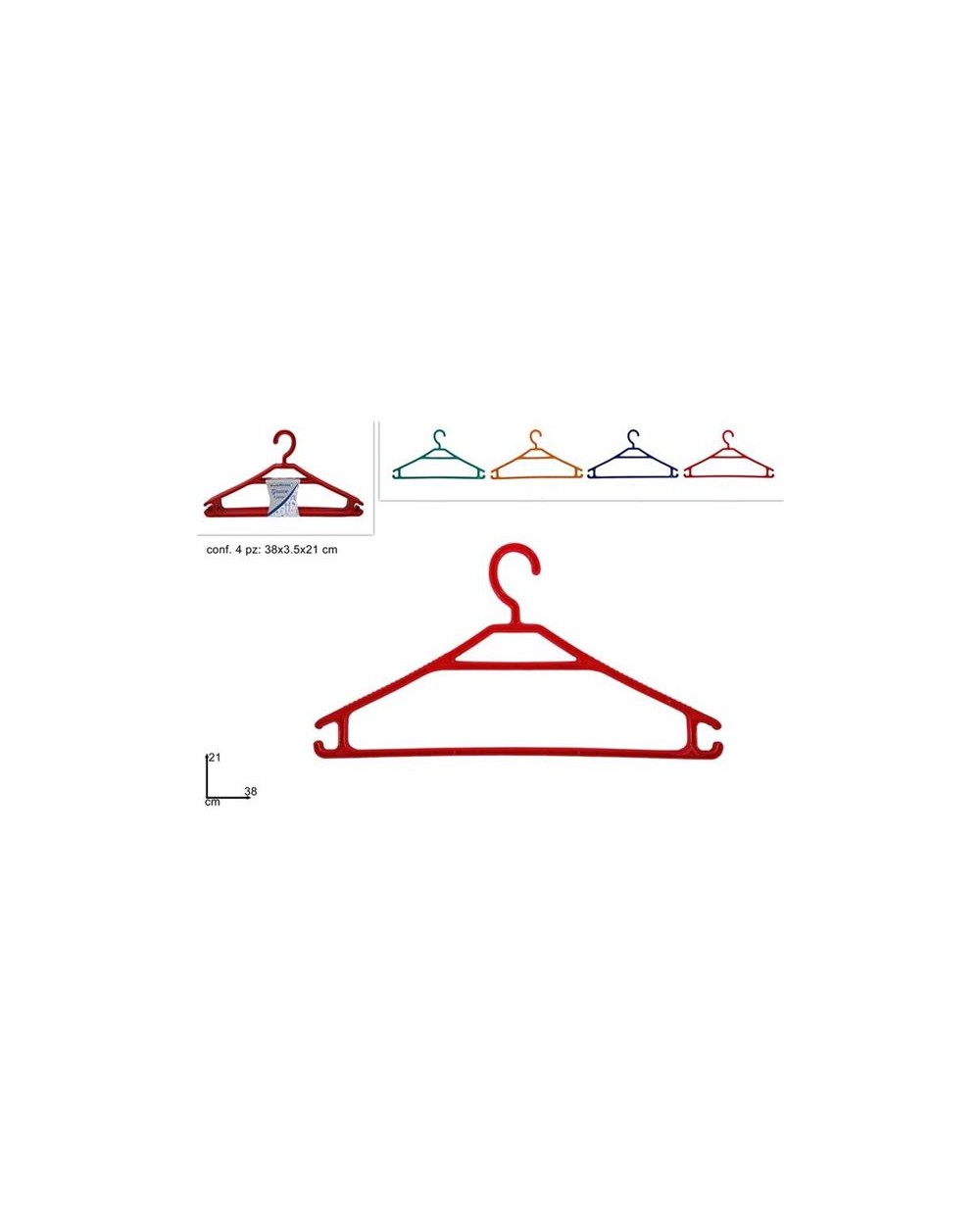 GRUCCE SET 4PZ COLORI ASSORTITI  DEV21005211