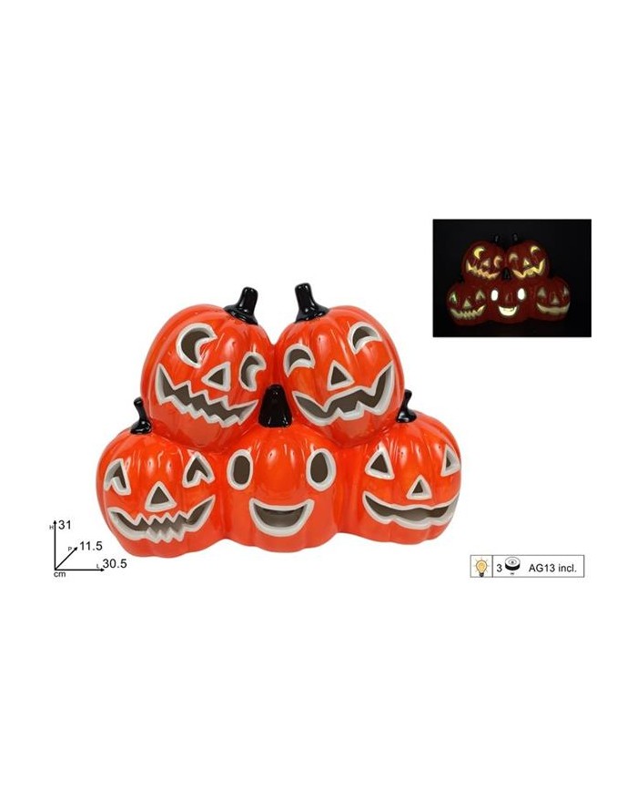 5 ZUCCHE HALLOWEEN C/LUCE...