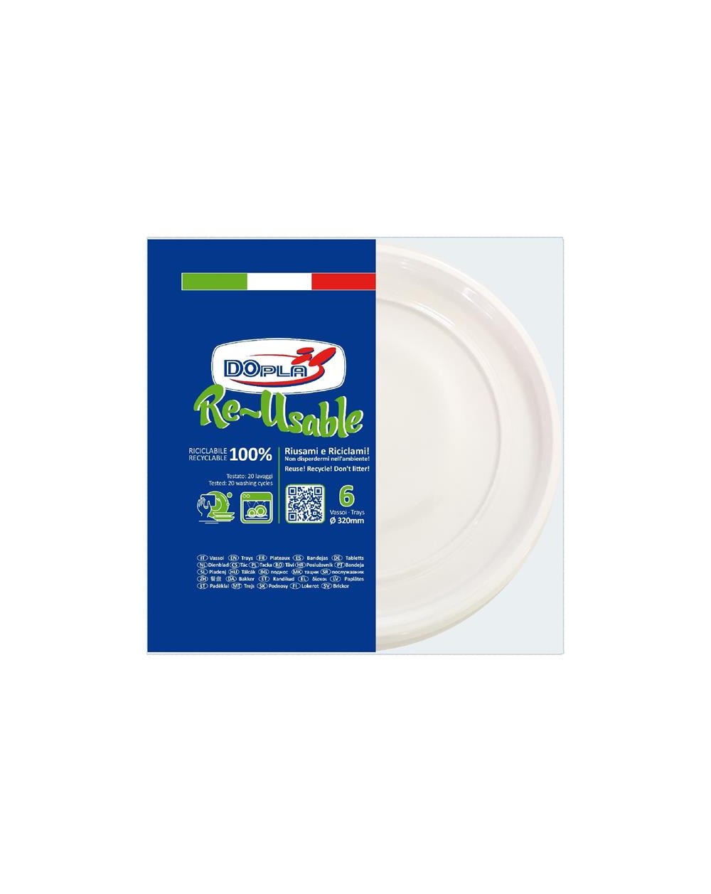 PIATTO PIZZA D. 320 6pz BIANCO  A297083