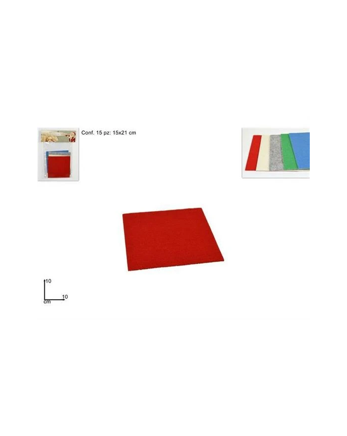 15 FOGLI FELTRO 10x10...