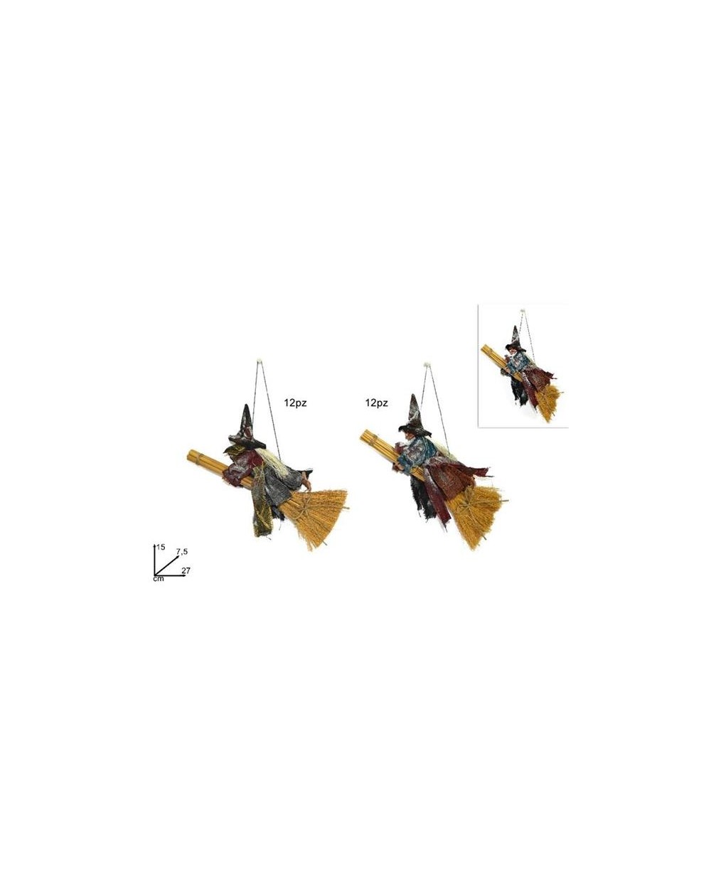 APPENDINO BEFANA CON SCOPA 27CM  XNA13003941