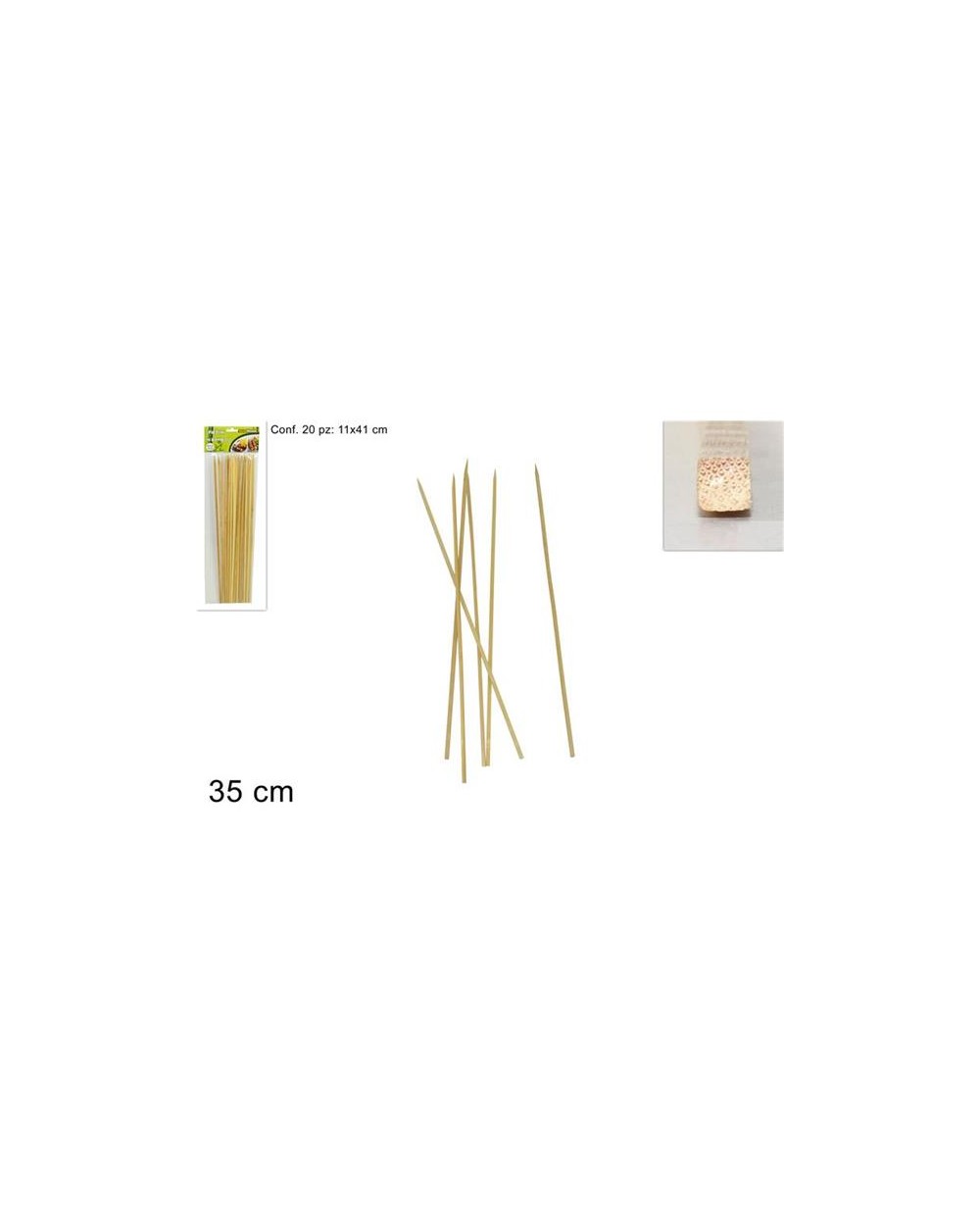 SPIEDINI BAMBOO 20pz.35cm.ZQ354040  A174762