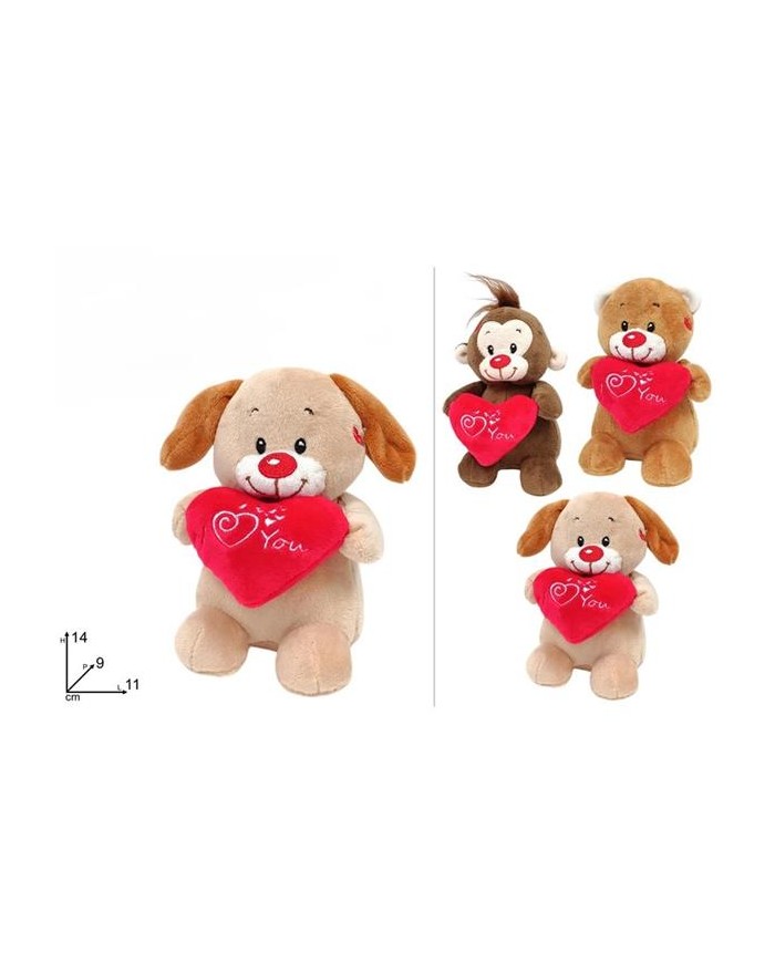 PELUCHE ANIMALE CON CUORE...