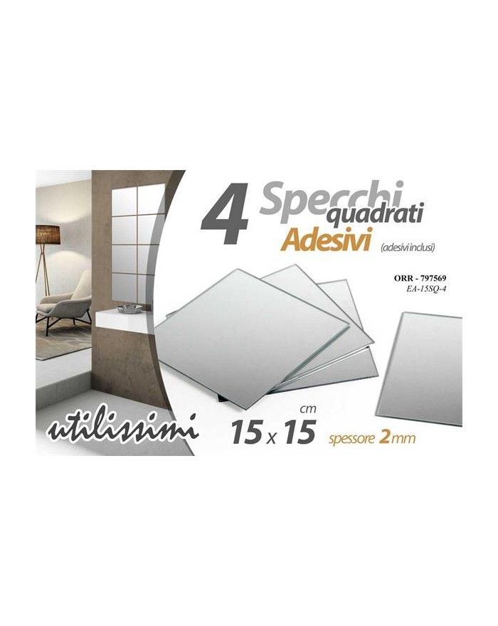 SET 4 SPECCHI QUADRO 2mm...