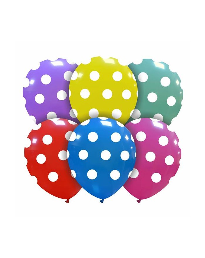 5 PZ PALLONCINI POIS  A188842